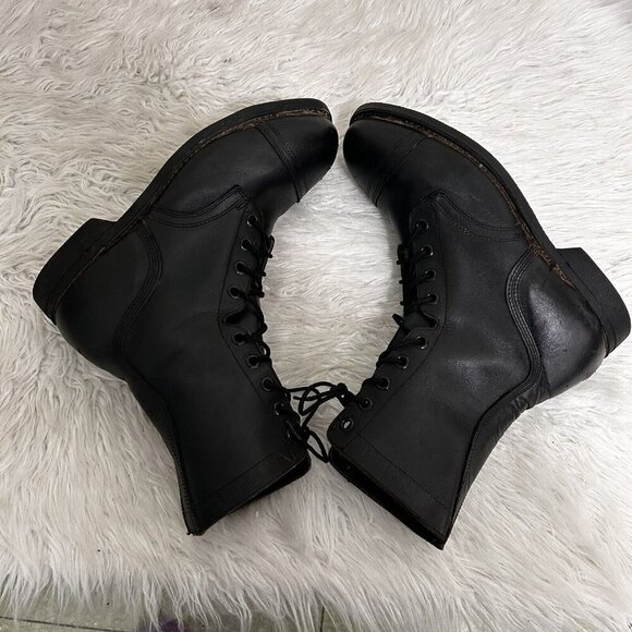 Biltrite ANSI Vintage Z41-1991-75 Black Leather Combat Boots Steel Toe Size 10 main image 5